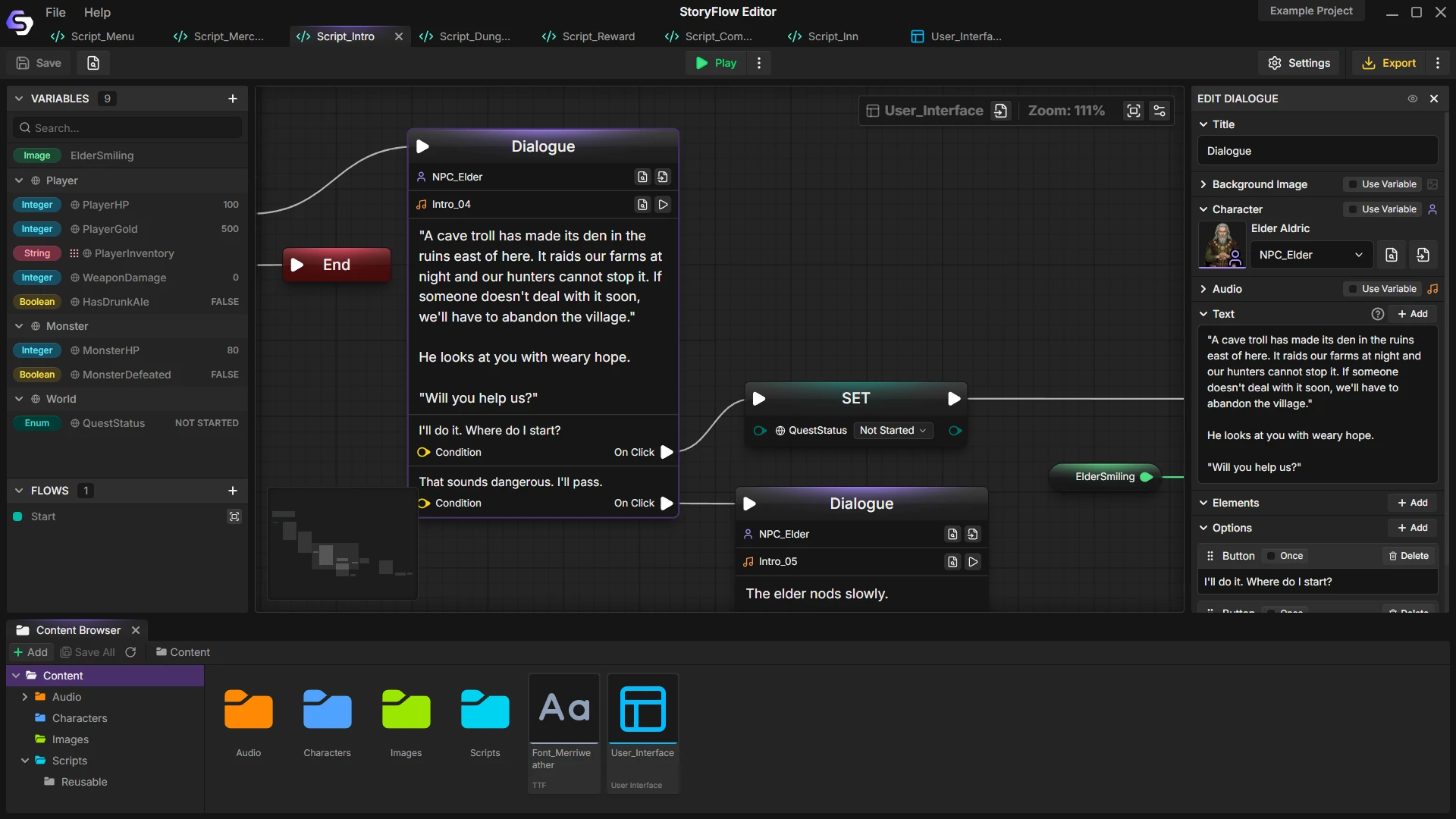Game Dialogue Iteration: Stop Rebuilding to Test a Line