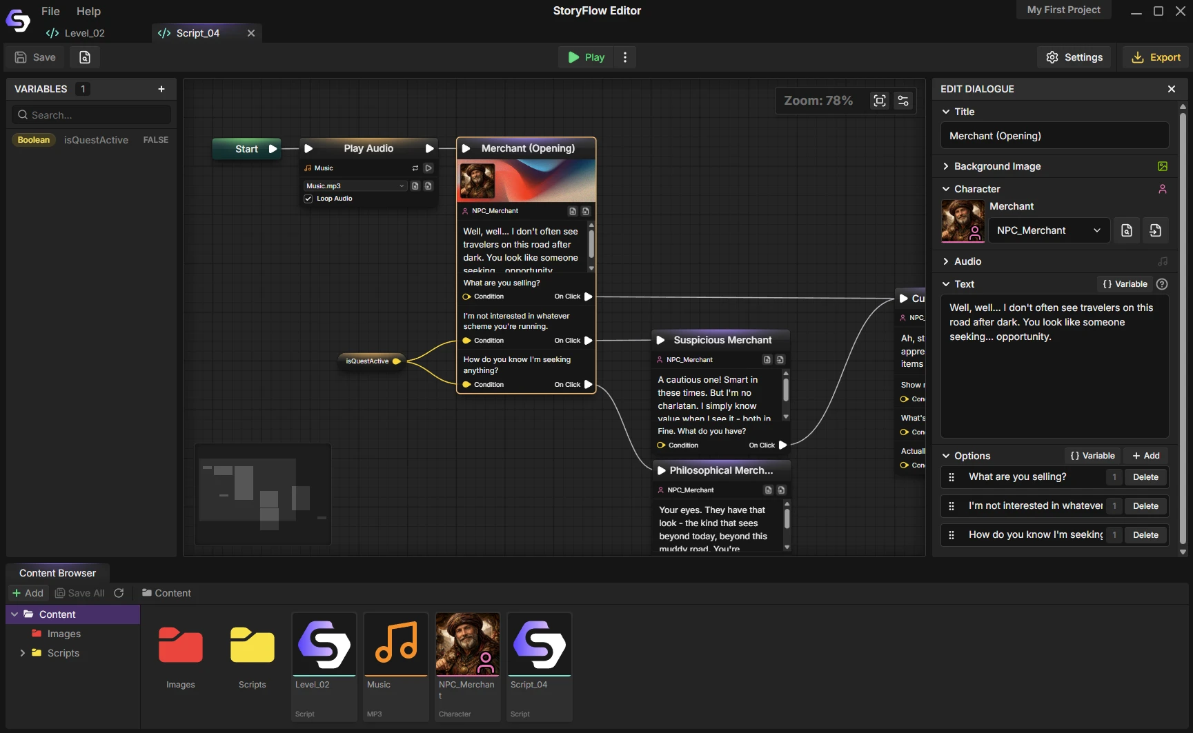 How to Use Variables in StoryFlow Editor
